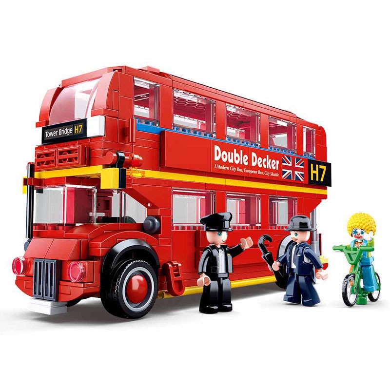 sluban-0708-london-bus-school-bus-city-racing-car-series-minifigures-bricks-toys-for-children-compatible-ingly