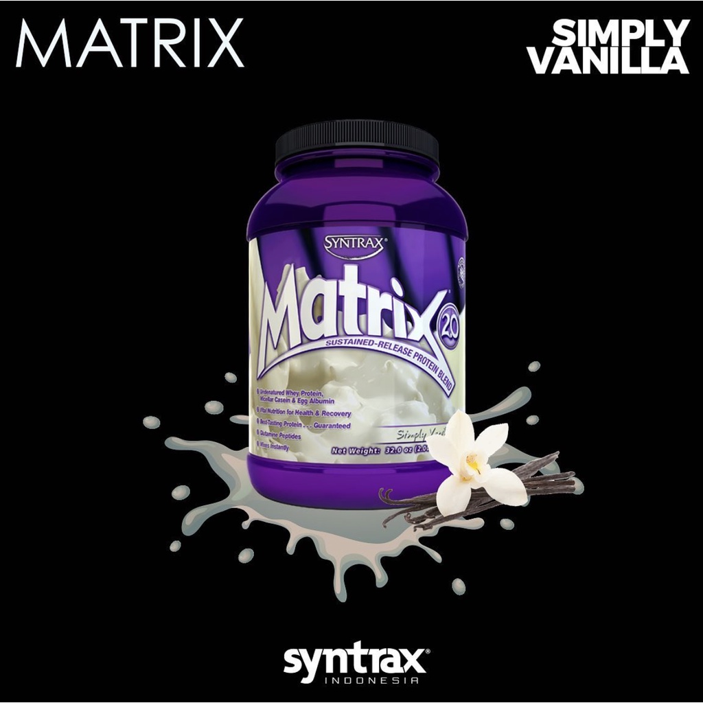 ภาพหน้าปกสินค้าSyntrax Matrix Protein Blend Simply Vanilla 907 g./ 2lb เวย์ โปรตีน เวย์โปรตีนเพิ่มกล้ามเนื้อ จากร้าน bodyfit_nutrition_thailand บน Shopee