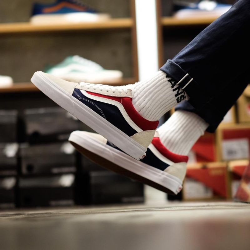 vans-oldskool-retro-รองเท้าผ้าใบสีขาวสีแดงสีน้ําเงิน-pepsi