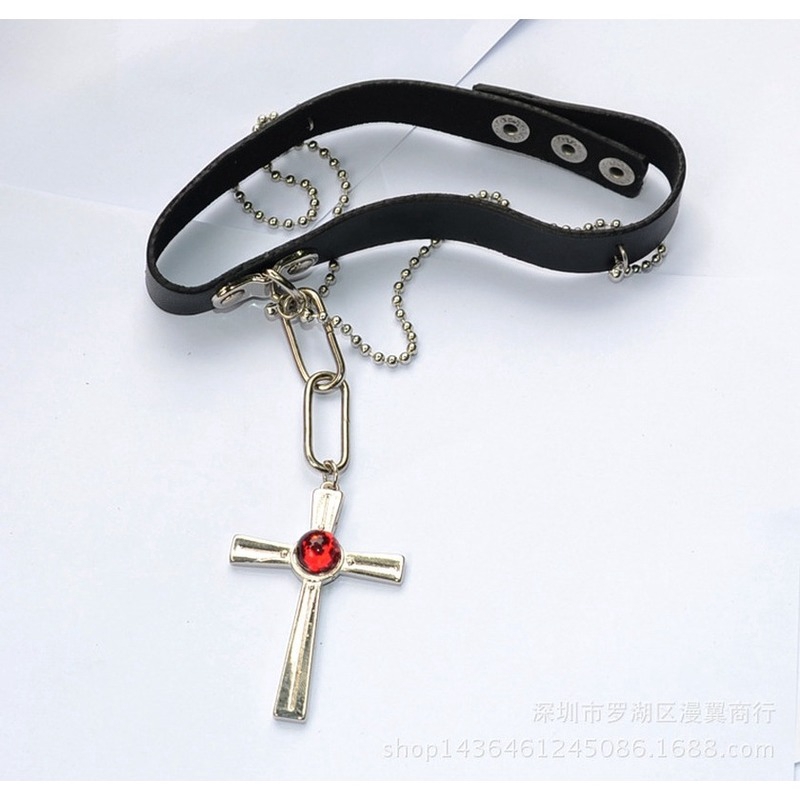 anime-rosario-to-vampire-cosplay-akashiya-moka-punk-cross-necklace