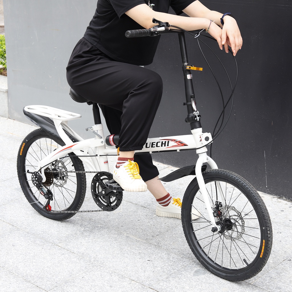 จักรยานพับ-ขนาดล้อ-20-นิ้ว-จักรยานพกพา-folding-bike-gears-disc-brakes-alloy-7-speed-shock-absorption-bicycle