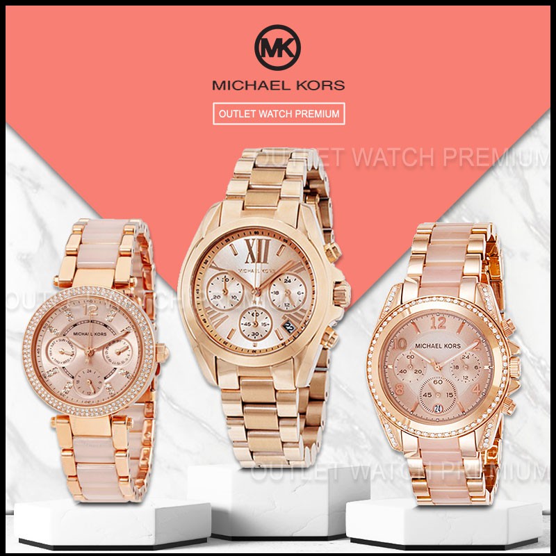 รูปภาพสินค้าแรกของOUTLET WATCH นาฬิกา Michael Kors OWM154 นาฬิกาข้อมือผู้หญิง นาฬิกาผู้ชาย Brandname รุ่น MK5799