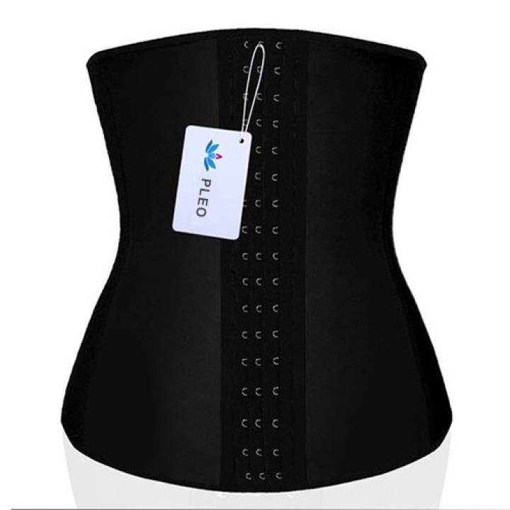 pleo-ปลอกรัดเอว-waist-trainer-corset-เอวคอด-เอวเพรียว-ปรับรูปร่างสรีระ-จาก-usa-สีดำ