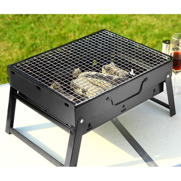 พร้อมส่งด่วน-เตาบาร์บีคิว-เตาปิ้ง-เตาย่าง-เตาพกพาอเนกประสงค์-folding-charcoal-bbq-grill-ราคาถูก