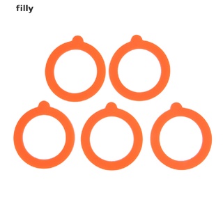 [FILLY] 5Pcs Silicone Jar Gaskets Food Storege Jars Replacement Airtight Leak-Proof DFG