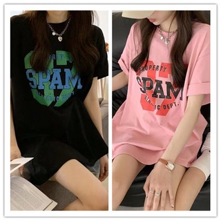 fashiongirl ใหม่เสื้อยืดแขนสั้น สไตล์เกาหลี งานพิมพ์ 37 SPAM สวยๆเท่ๆ สำหรับชายหญิง เนื้อผ้าดี ฟรีไซส์ใส่สบายจ้าพร้อมส่ง