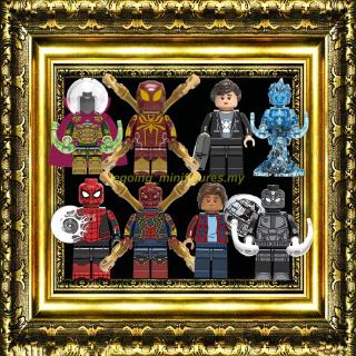 เข้ากันได้กับ Leging Minifigures Marvel Movie SpiderMan Mysterio Endgame Building Blocks ของเล่นสําหรับเด็ก