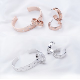 set ต่างหู แหวน และกำไลข้อมือ swarovski crystal รุ่น COSMOS