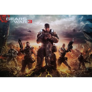 โปสเตอร์ เกม Gears of War 3 (2011) POSTER 24”x35” Inch Sci-Fi Epic Games Third-Person Shooter