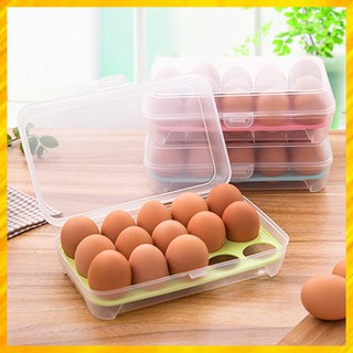 สินค้า ***-GOGO-*** กล่องใส่ไข่อเนกประสงค์มี(15ช่องและ24ช่อง)  กล่องใส่ไข่กันแตก น้ำหนักเบาพกพาได้สะดวกสบาย ทนทาน