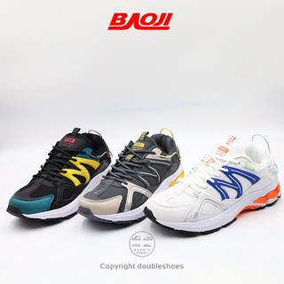 BAOJI[รุ่น BJM548] ของแท้ 100% รองเท้าวิ่ง รองเท้าผ้าใบชาย (สีดำ, ขาว, เทา) ไซส์ 41-45