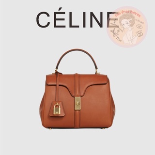 Shopee ราคาต่ำสุด 🔥ของแท้ 100% 🎁Celine Brand New 16 Small Calf Leather Handbag
