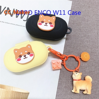 【in Stock】OPPO ENCO W11 Case Cartoon Cute Shiba Inu Pendant OPPO ENCO Free Silicone Soft Case Cover OPPO W31 W51 Bluetooth Wireless Headset Protective Case