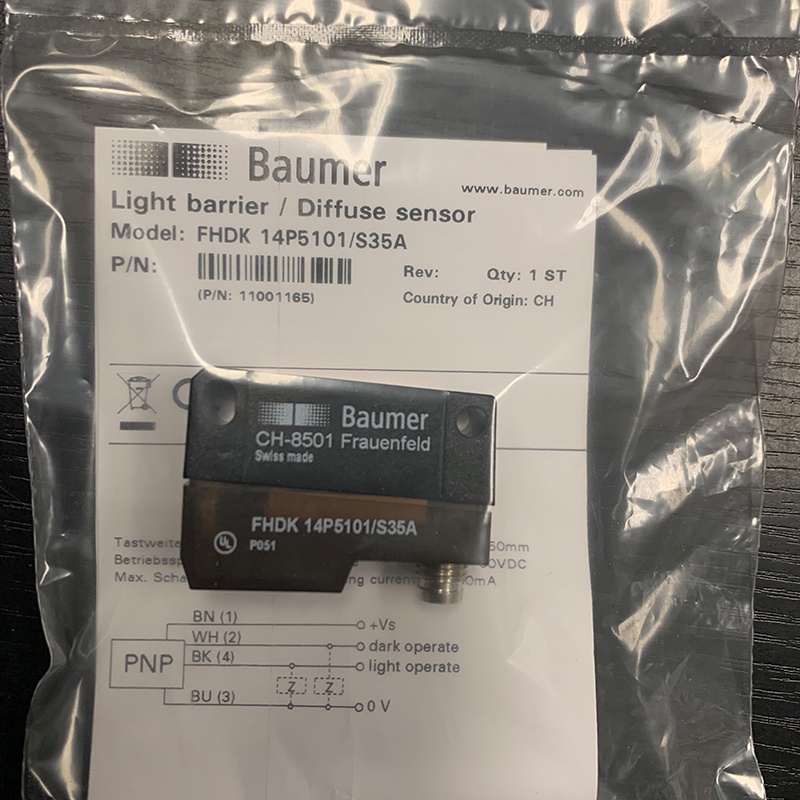Fhdk สวิตช์เซนเซอร์โฟโตอิเล็กทริก 14P5101 S35A 12-24vdc npn | Shopee ...