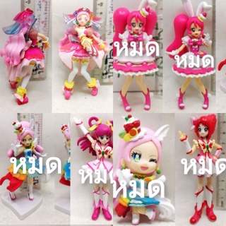 ภาพขนาดย่อของสินค้า(แท้/มือ2/อะไหล่) Bandai​ Kira Kira Precure A La Mode Cutie Figure2 Cure Parfait,Whip,Rouge,YELL คิระคิระ ผม สีชมพ