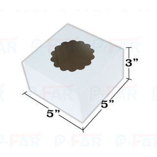 กล่องเค้กแม๊ค ขนาด 5 x 5 x 3 นิ้ว 100ใบ/แพ็ค MP034_INH102