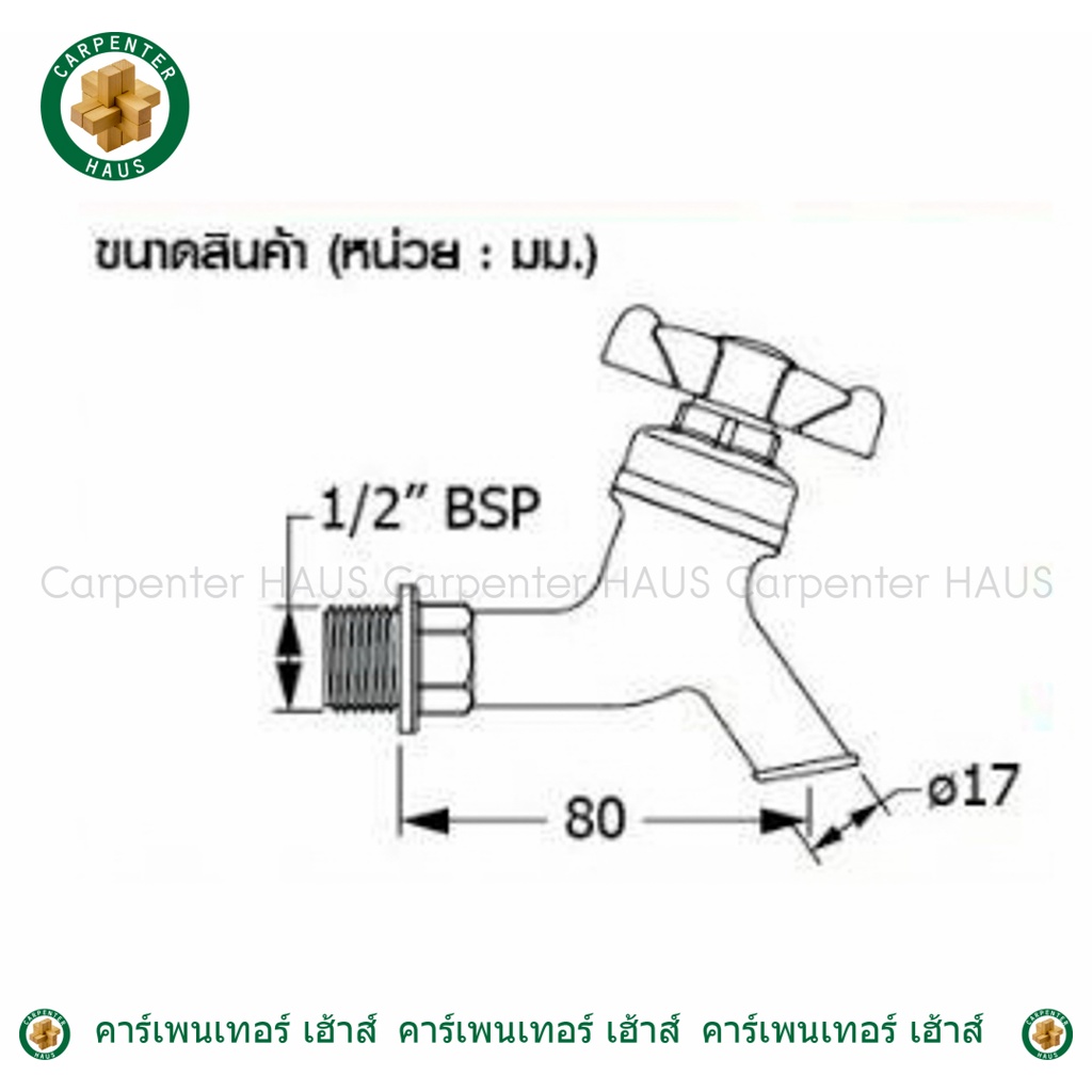 ก๊อกน้ำ-พลาสติก-watertec-แบบติดผนัง-รุ่น-truflo-tw2-vrh