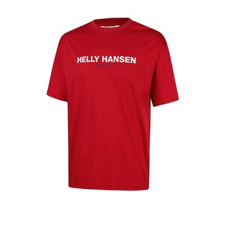 เสื้อยืดสีดำอินเทรนด์เสื้อยืดแขนสั้น คอกลม ผ้าฝ้าย พิมพ์ลาย Helly HANSEN แฟชั่นฤดูใบไม้ผลิ และฤดูร้อน สําหรับผู้ชายS M L