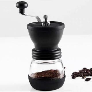 เครื่องบดเมล็ดกาแฟ เครื่องบดกาแฟ สแตนเลส แบบมือหมุน ที่บดเมล็ดกาแฟ ที่บดถั่ว กาแฟดริป แถมขวดใส่เมล็ดกาแฟ