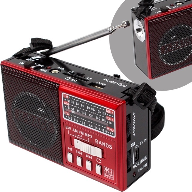 ภาพหน้าปกสินค้าวิทยุพกพา FM AM MP3 SW รุ่น PL-001 (2) U จากร้าน pascal89 บน Shopee