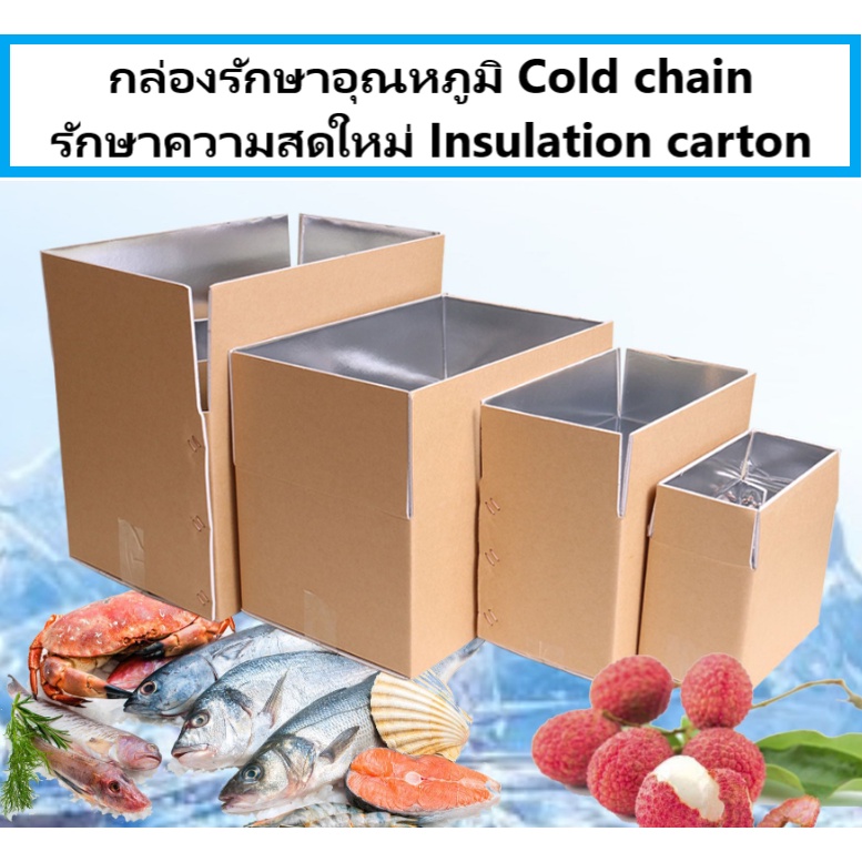 กล่องเก็บอุณหภูมิรักษาความเย็น-กล่องโฟม-ลังรักษาความเย็น-cold-chain-3ใบ