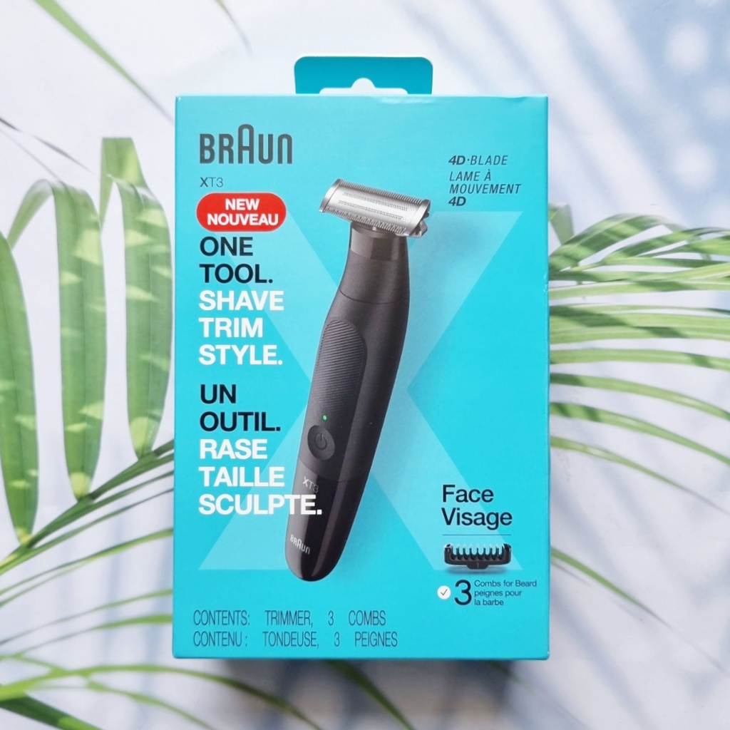 (Braun®) Series XT3 Hybrid Beard & Facial Hair Trimmer Rechargeable ...