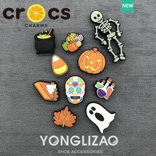 สินค้า Crocs jibbitz charms Halloween Series หัวเข็มขัด รูปดอกไม้ สําหรับตกแต่งรองเท้า crocs