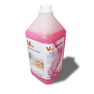 สบู่เหลวล้างมือ V-CARE สีชมพูใส ขนาด 3.8 ลิตร(4แกลอน/ลัง)