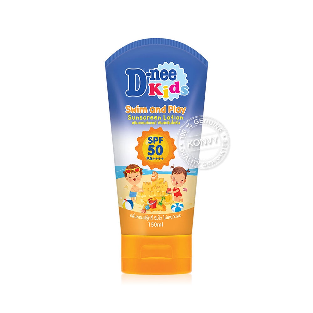 ภาพอธิบายเพิ่มเติมของ D-nee Kids Swim & Play Sunscreen Lotion SPF50/PA+++  150ml.