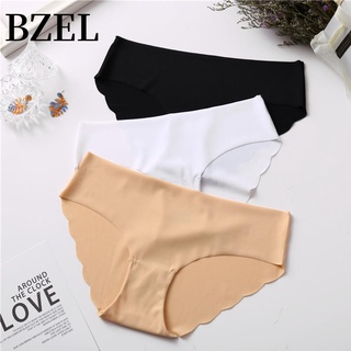 Bzel กางเกงชั้นใน ผ้าเรยอน ไร้รอยต่อ ระบายอากาศ ใส่สบาย สําหรับผู้หญิง พร้อมส่ง