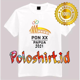 เสื้อยืดผ้าฝ้ายพิมพ์ลาย เสื้อยืดโปโล ลาย National PAPUA XX PON PAPUA 2022 .99