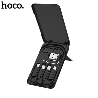 HOCO U86 100% Original 6 in 1 ชุดชาร์จ 3A Type C ถึง Type-C Fast Charge พร้อม Micro to Type-c  to Type-c USB to Type-c Adapter และโทรศัพท์มือถือการ์ด Pin มีกล่องสำหรับ Android &amp;  แล็ปท็อป