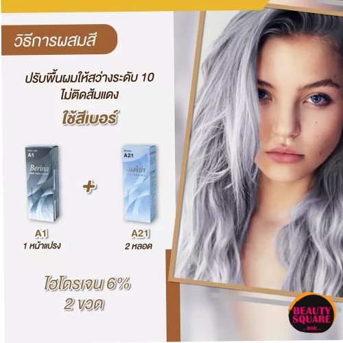 แพ็คคู่-a21-กับ-a1-โทนสีเทามาแรง-สีย้อมผมเบอริน่า-ครีมเปลี่ยนสีผม-berina