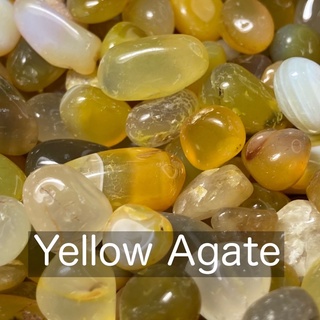 สินค้า อาเกตสีเหลือง Yellow Agate ขนาด 5-10 mm น้ำหนัก 50-100 กรัม คริสตัล หินธรรมชาติ ควอตซ์ Quartz หินเกล็ด หินสี ของสะสม TB