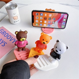 การ์ตูนสก์ท็อปโทรศัพท์ holder สนับสนุนที่วางจําหน่ายมือโทรศัพท์ bracket Cute Cartoon Desktop Phone Holder Handphone Silicone desktop stand