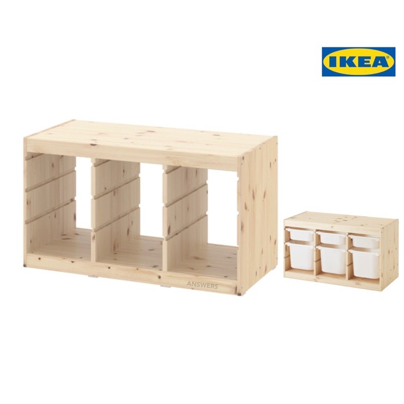 โครงตู้กล่องลิ้นชักเก็บของ-ikea-trofast-ทรูฟัสท์-กรอบไม้สน-93x44x53-ซม