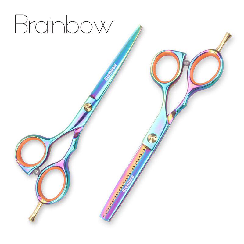 Brainbow กรรไกรตัดผม 2 ชิ้น / ชุด 5.5 นิ้ว