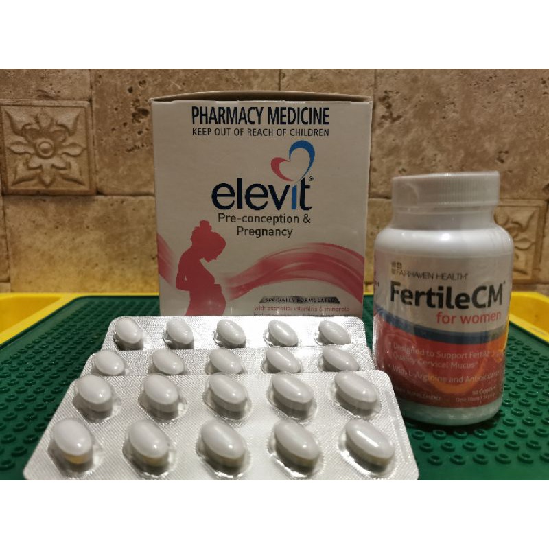 💓FertileCM 90แคปซูล & Elevit 30เม็ด 💓 วิตามินเตรียมตั้งครรภ์ บำรุงผนัง ...