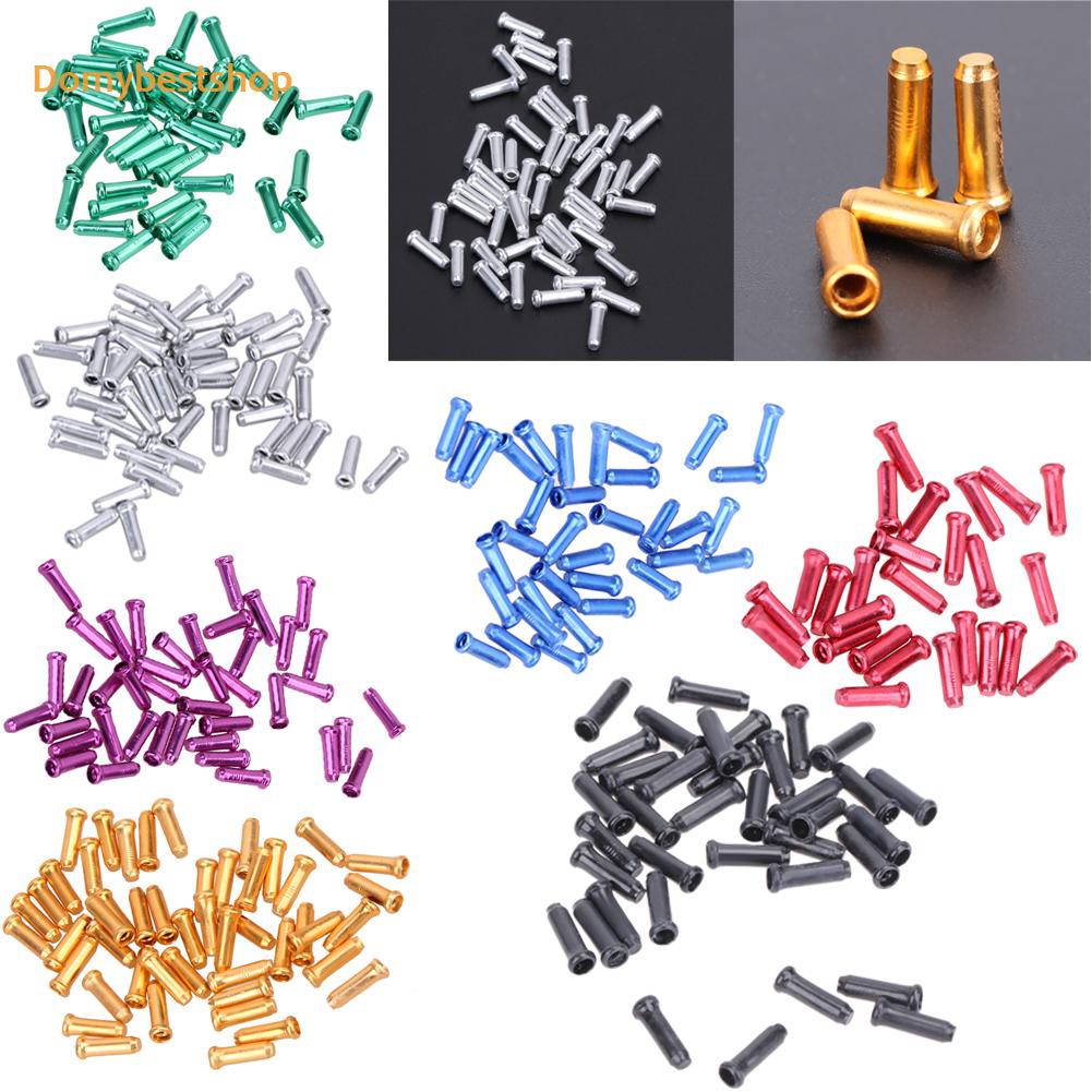 ฅdbฅ50pcs-aluminum-bike-bicycle-brake-shifter-inner-cable-tips-wire-end-cap