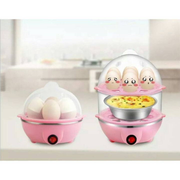 เครื่องต้มไข่-เครื่องนึ่งไข่อเนกประสงค์-boiled-eggs-cooker-เครื่องต้มต้มไข่2ชั้น-350วัตต์-พร้อมส่ง