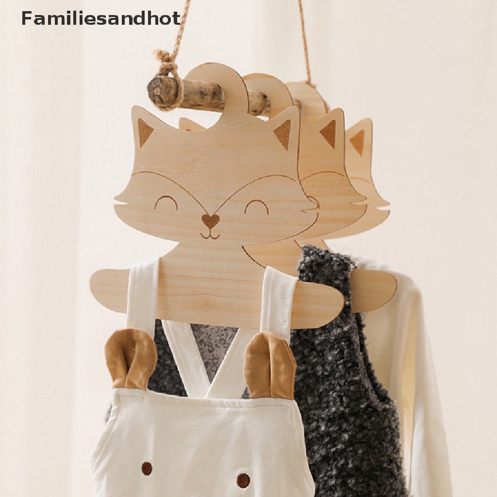 familiesandhot-gt-ไม้แขวนเสื้อ-แบบไม้-รูปสุนัขจิ้งจอก-สร้างสรรค์-สําหรับเด็ก-5-ชิ้น