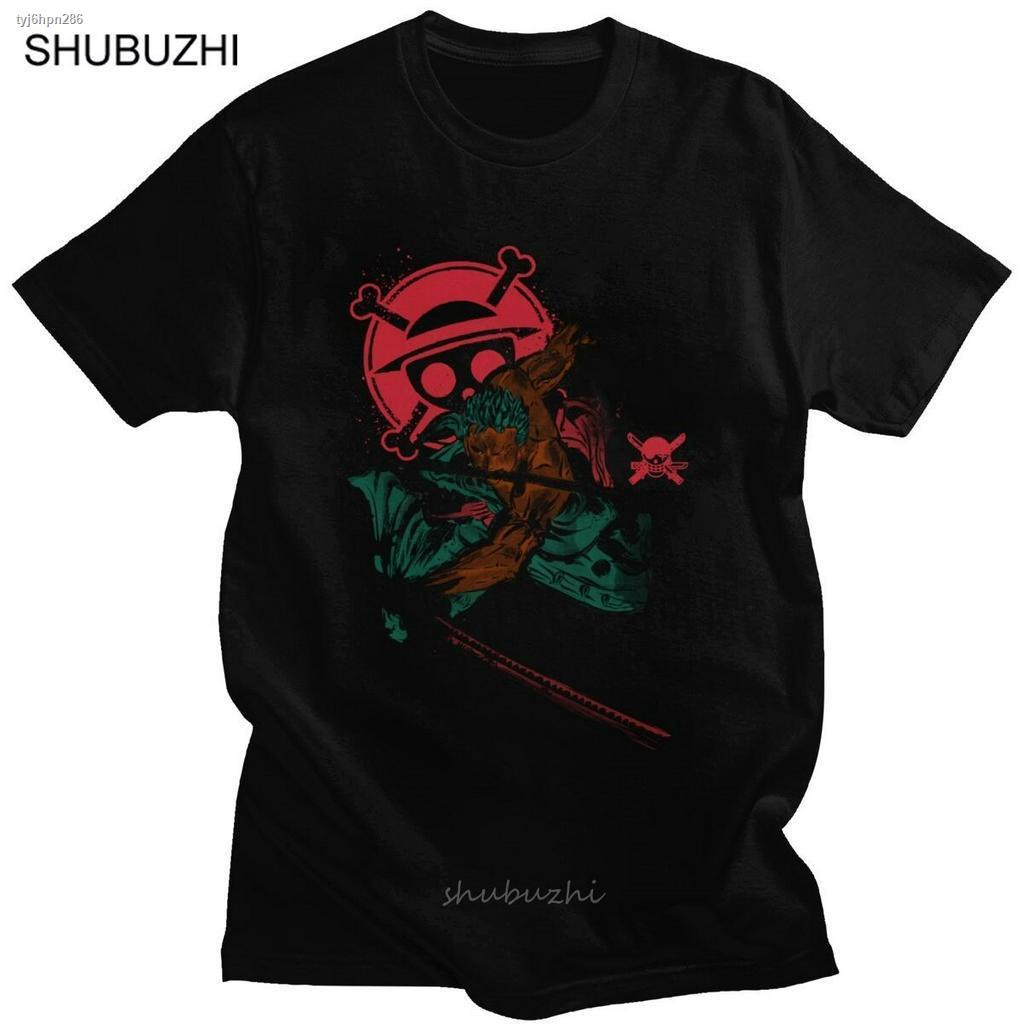 เตรียมจัดส่ง-เสื้อยืด-คอกลม-แขนสั้น-ลายการ์ตูนอนิเมะ-pirate-hunter-zoro-สําหรับผู้ชาย-และผู้หญิงs-5xl