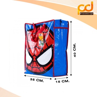 ถุงช้อปปิ้ง (กระเป๋าฟาง) ลาย Spider Man Size S (A002-9SP)