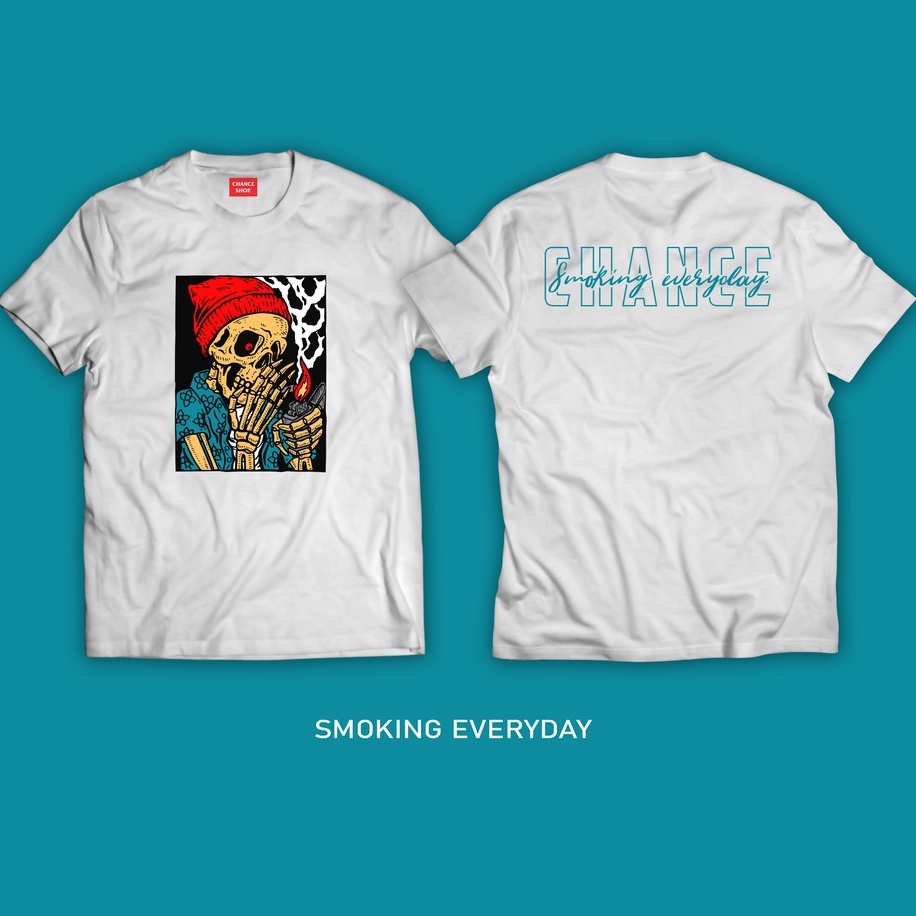 chance-smoking-everyday-เสื้อยืดสีขาว-street