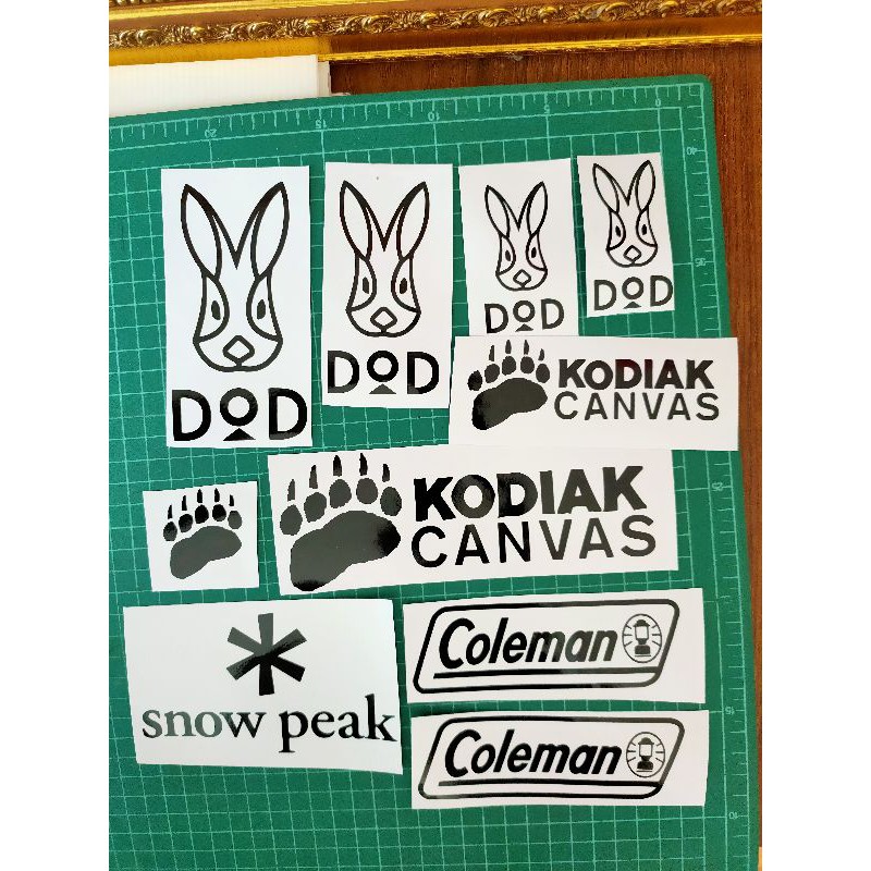 สติ๊กเกอร์-ไดคัท-ไม่มีพื้นขาว-โลโก้-coleman-snow-peak-dod-kodiak