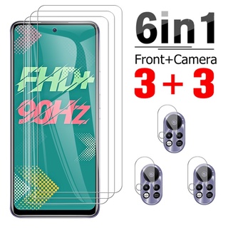 6in1 ฟิล์มกระจกนิรภัยกันรอยหน้าจอ แบบใส สําหรับ Infinix Hot 11s NFC Hot11s 11 s NFC Hot 11 Play 11Play