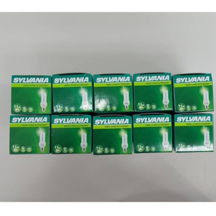 หลอดประหยัดไฟแบบตะเกียบ-ยี่ห้อ-sylvania-3u-11w-แพ็ค-10-หลอด