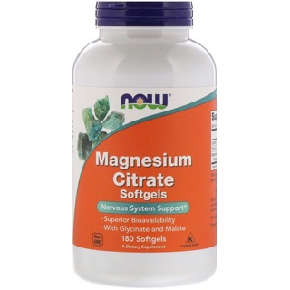 ❤️pre order💫 🇺🇸Now Foods, Magnesium Citrate, 180 Softgels