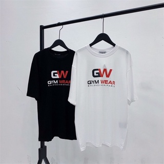 เสื้อยืดพิมพ์ลายแฟชั่นเสื้อยืดลําลอง ผ้าฝ้าย แขนสั้น พิมพ์ลาย BALENC-A GW สไตล์สตรีท เหมาะกับการเล่นกีฬา สําหรับผู้ชาย แ