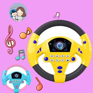 สินค้า 【nono】ของเล่นเด็ก พวงมาลัยของเล่น จำลองพวงมาลัยรถมีเสียงเพลงมีไฟหมุนได้รอบทิศทาง